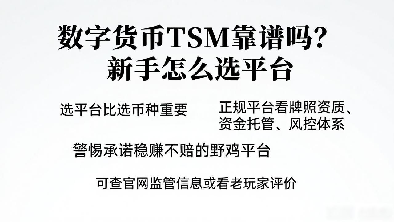 数字货币TSM靠谱吗？新手怎么选平台