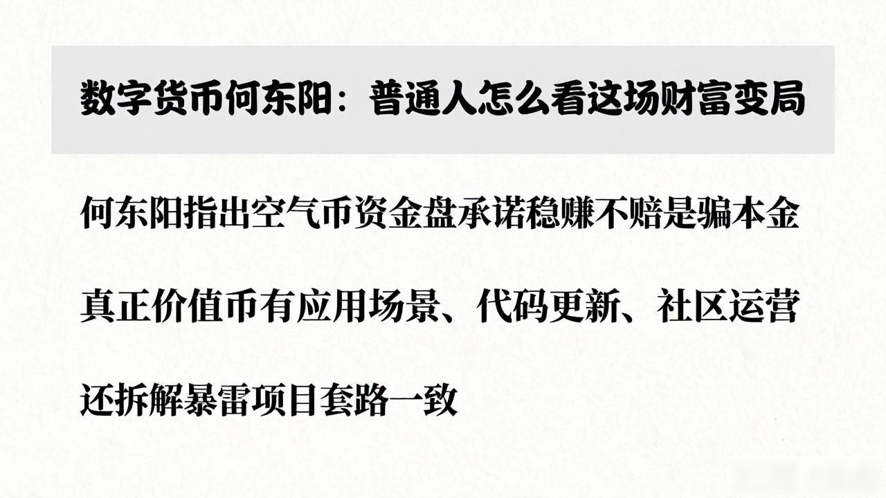 数字货币何东阳：普通人该怎么看这场财富变局
