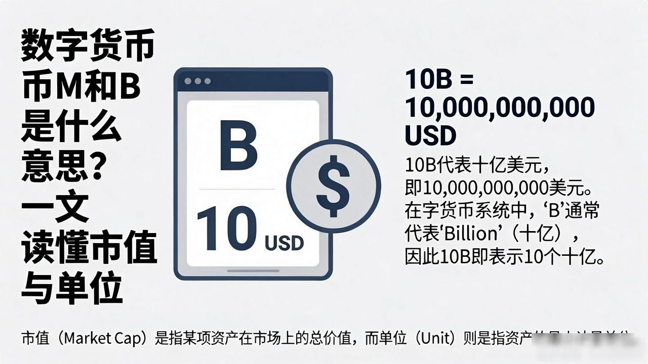 数字货币M和B是什么意思？一文读懂市值与单位
