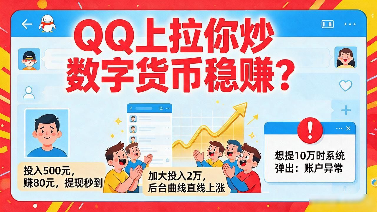 QQ上拉你炒数字货币稳赚？这套骗局套路拆干净了