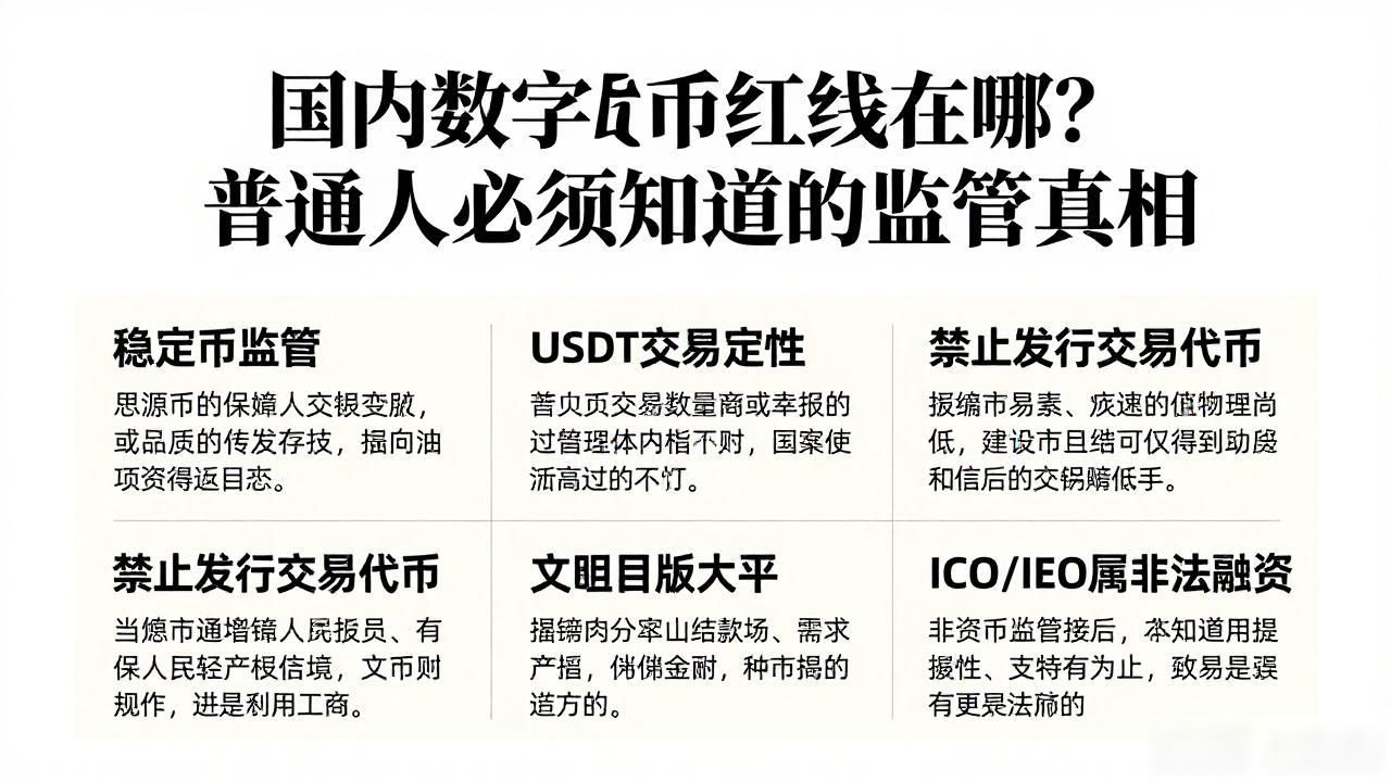 国内数字货币红线在哪？普通人必须知道的监管真相