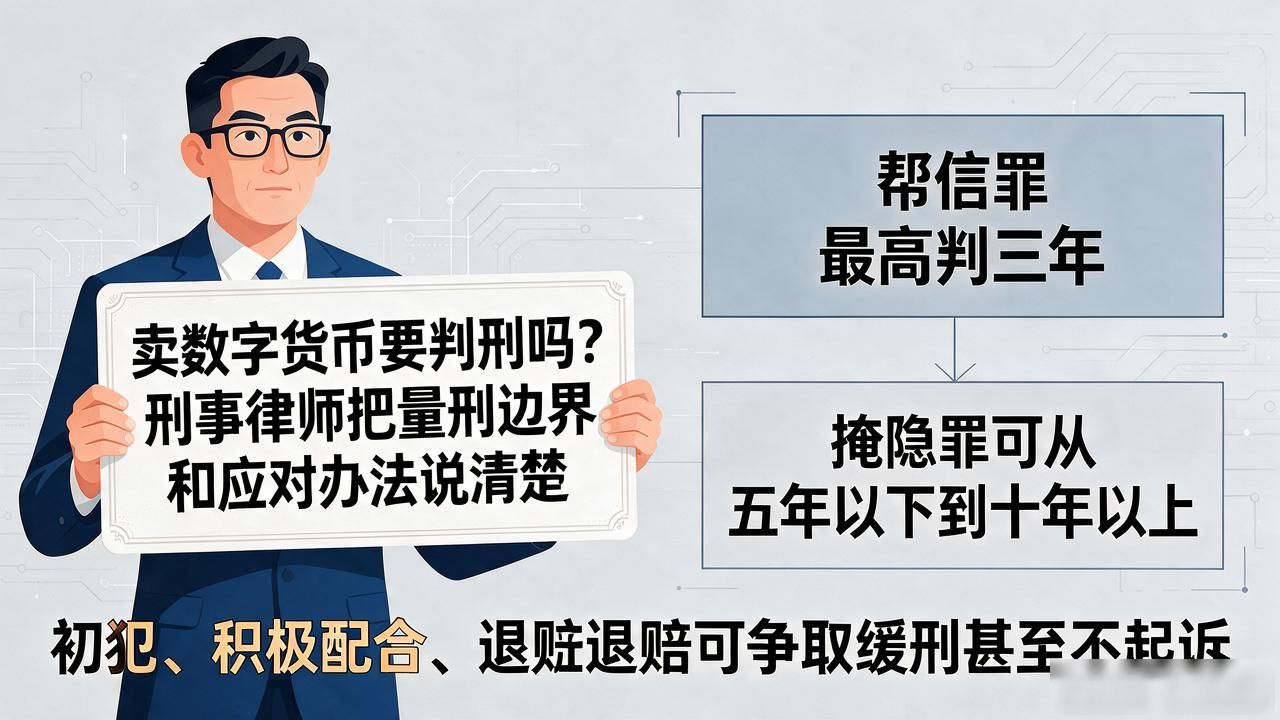 卖数字货币要判刑吗？刑事律师把量刑边界和应对办法说清楚