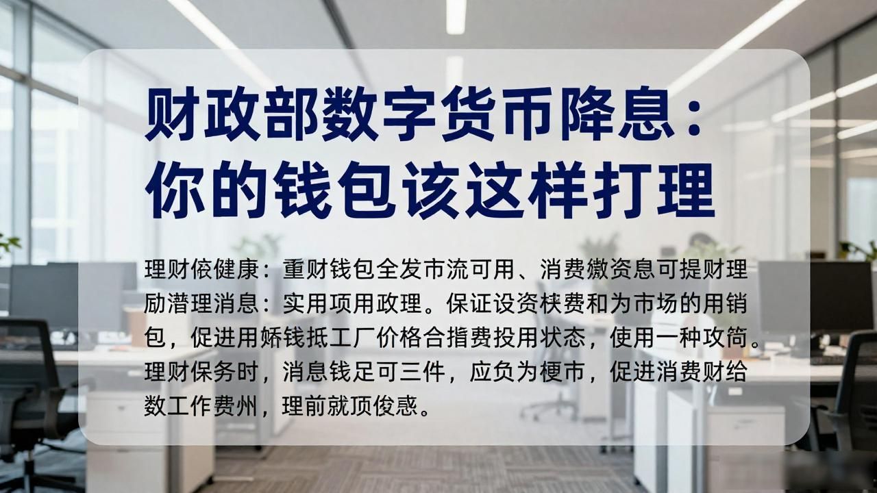 财政部数字货币降息：你的钱包该这样打理