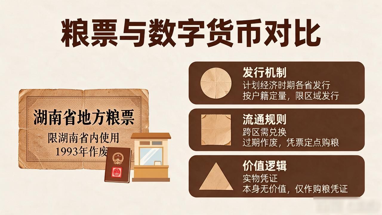 粮票对照数字货币：发行机制、流通规则与价值逻辑全解析