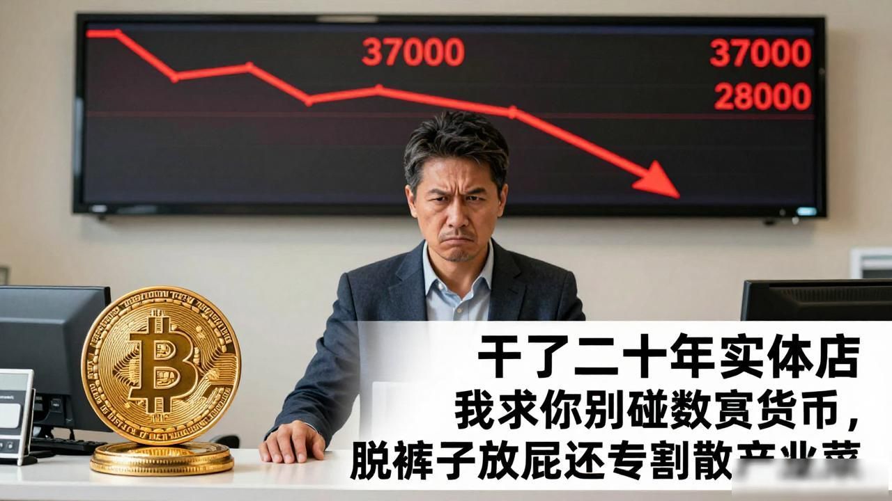 干了二十年实体店我求你别碰数字货币，脱裤子放屁还专割散户韭菜