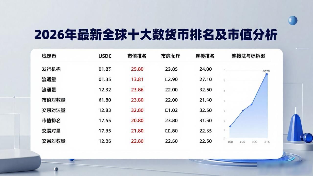 2026年最新全球十大数字货币排名及市值分析