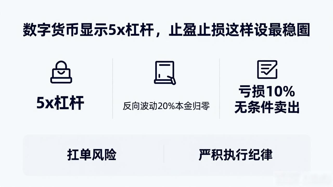 数字货币显示5x杠杆，止盈止损这样设最稳妥