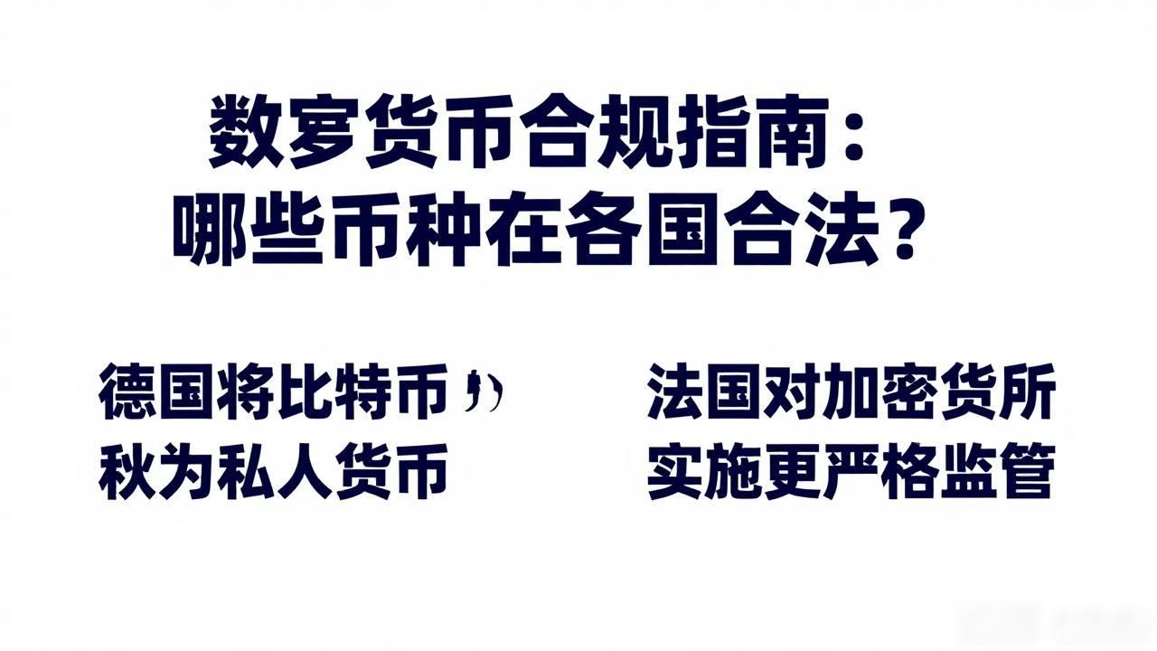 数字货币合规指南：哪些币种在各国合法？