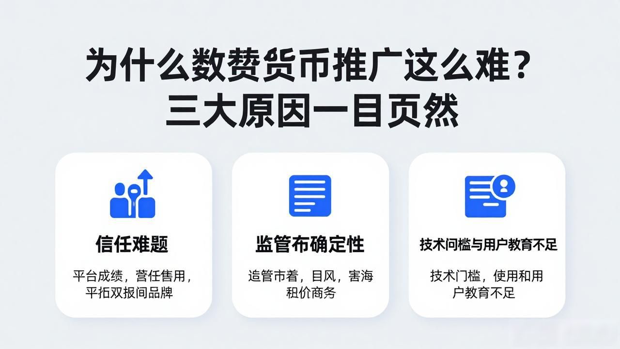 为什么数字货币推广这么难？三大原因一目了然